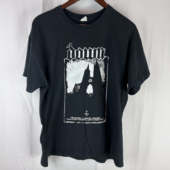 Anvil Other - 2014 Down "Making A Devil Right Palm Leaf Wizard's Smite Rides On..." T-Shirt L‎